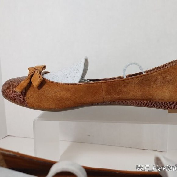 Franco Sarto® Amber™ Capped-Toe Brown Suede Ballet Flats Women's Size US 7.5 - Picture 12 of 16